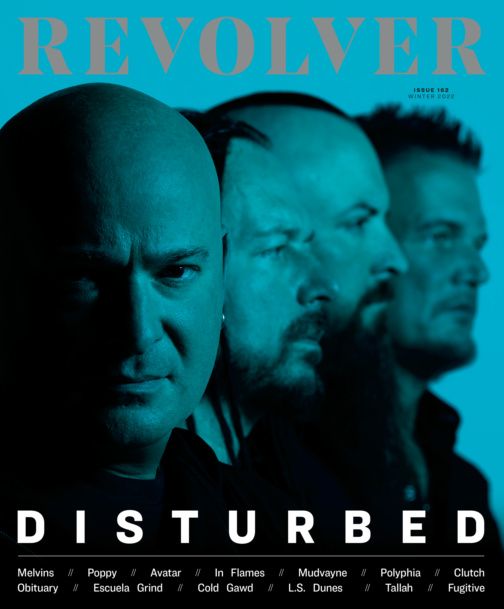 Disturbed on Revolver Magazine's Cover Winter 2022 Issue