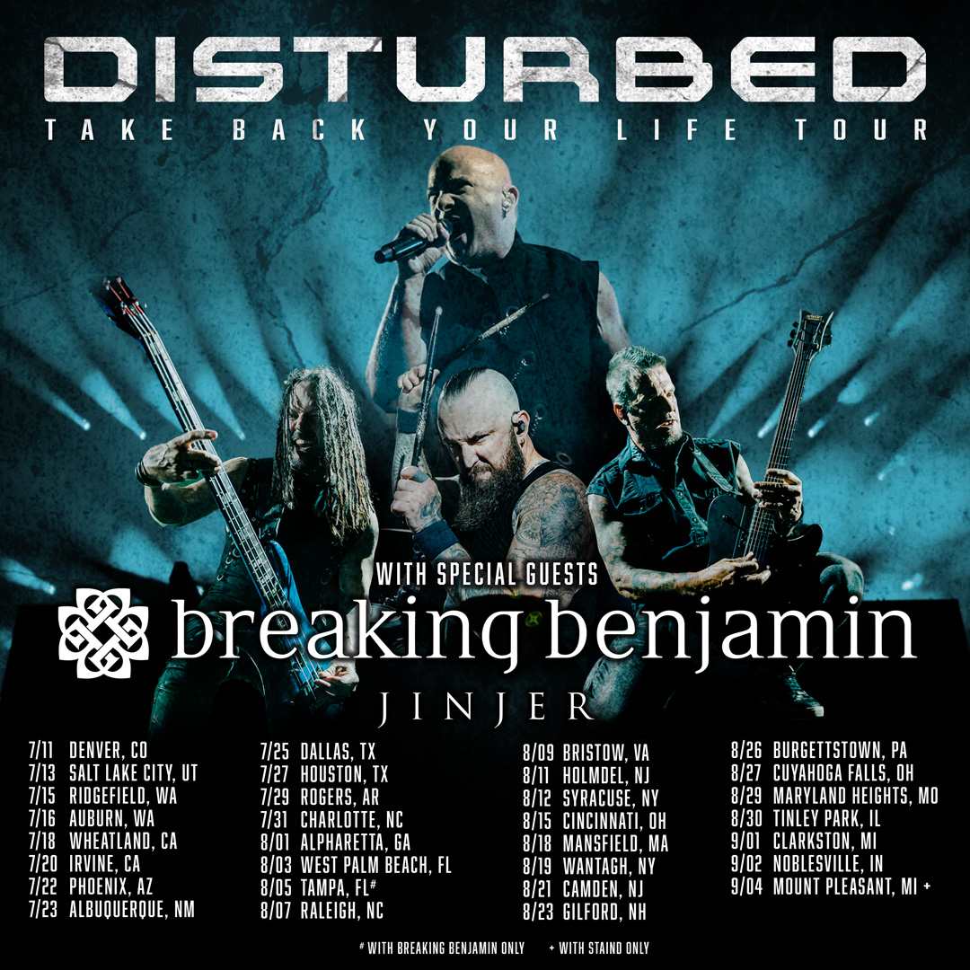Disturbed Take Back Your Life Tour USA tour dates 