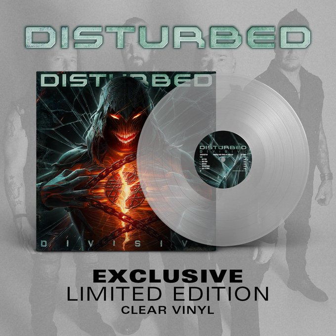 Disturbed's New Album Divisive on Limited Clear Vinyl Exclusive to Revolver Magazine 
