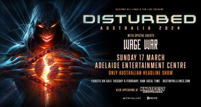 Disturbed's headline show in Adelaide, AU on March 17